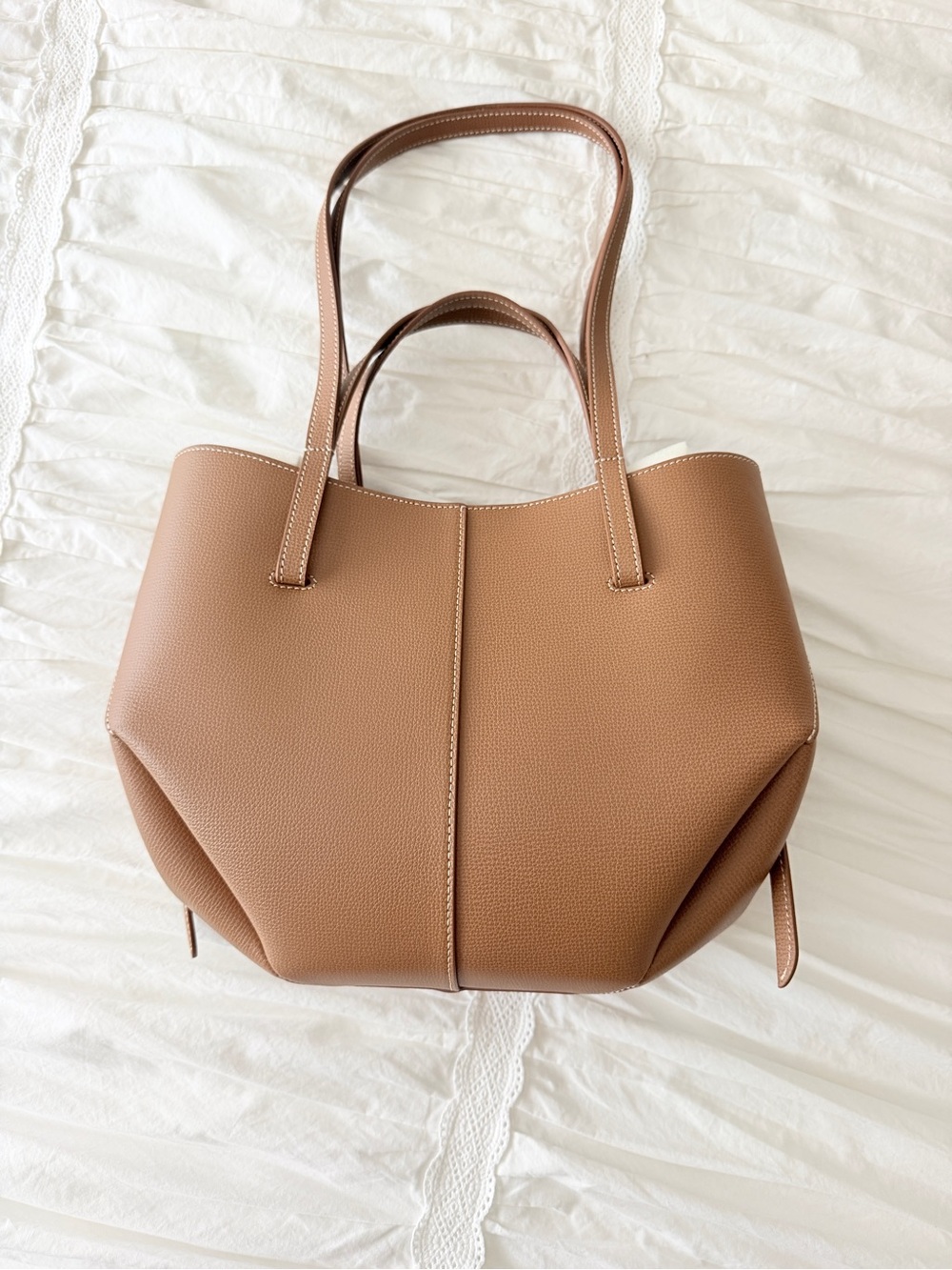 POLENE MINI CYNE TEXTURED GRAIN CAMEL